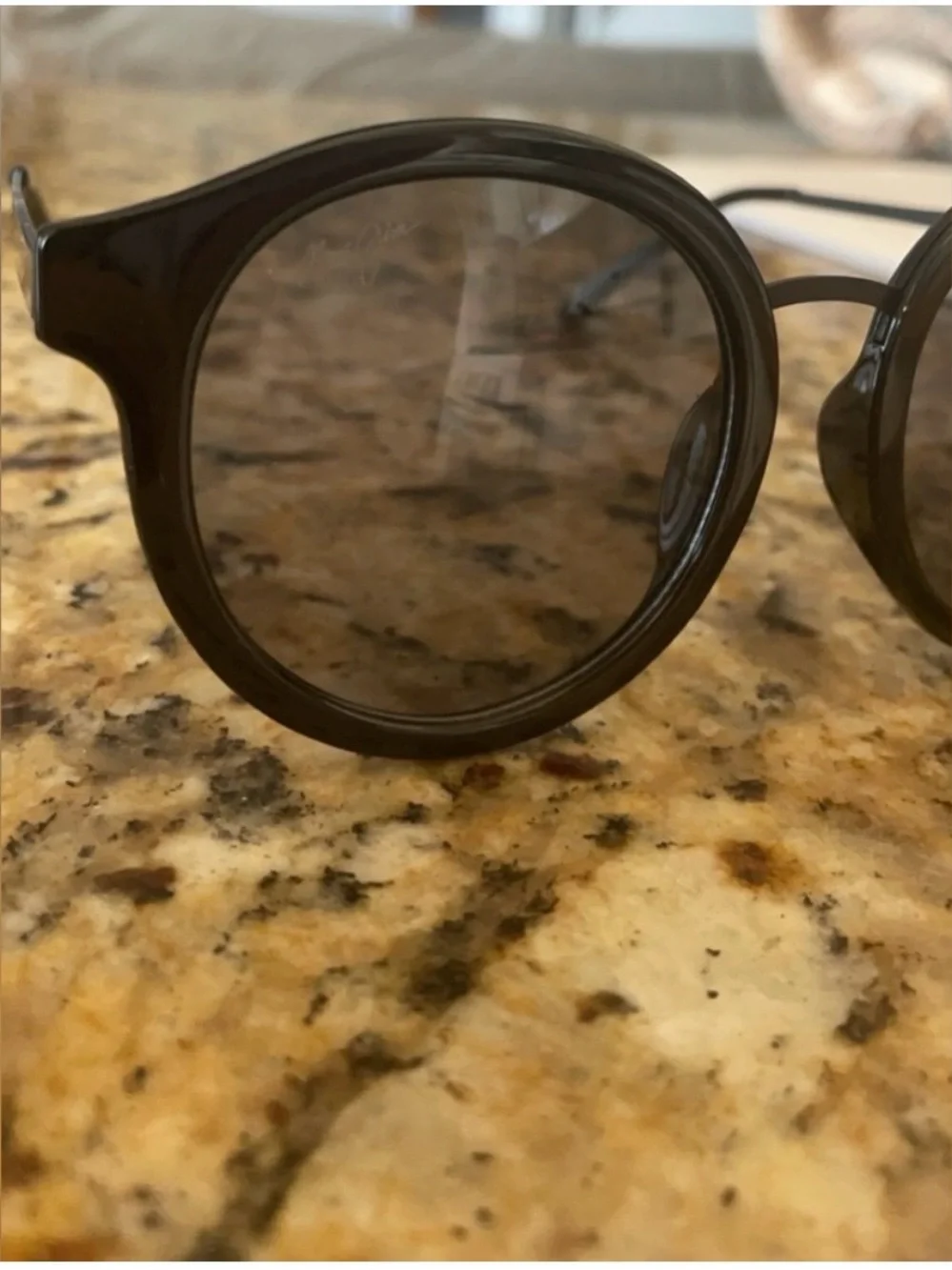 Unisex Maui Jim Black Round Sunglasses